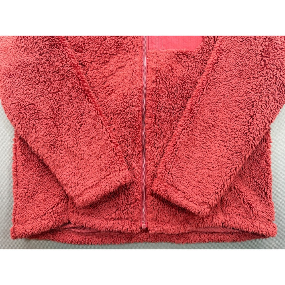 Grunt Style Sherpa Fleece Hooded Jacket Full Zip Flag Patch Red | Men's Medium - Picture 12 of 16